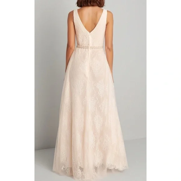 LULUS Sweet Love Floral Lace Beaded Maxi Dress, Ivory, Small - Picture 14 of 15